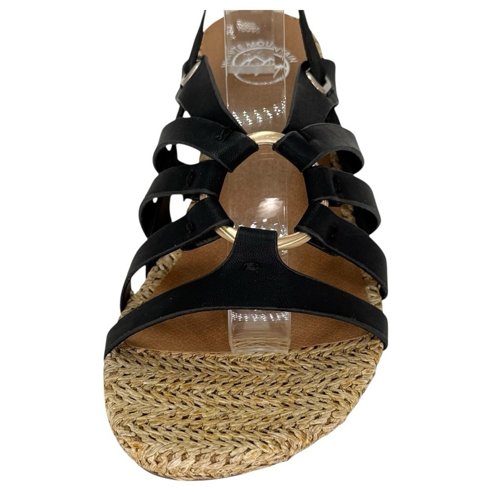 White Mountain Ataps Black Faux Leather Strappy Womens Sandals Size 8M - Picture 7 of 15